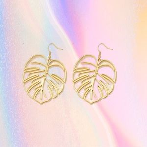 FASHION LEAF DANGLE EARRINGS TRENDY SUMMER STYLE CUTE